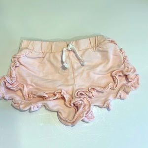 Zara Ruffled shorts pink 12-18 mos.